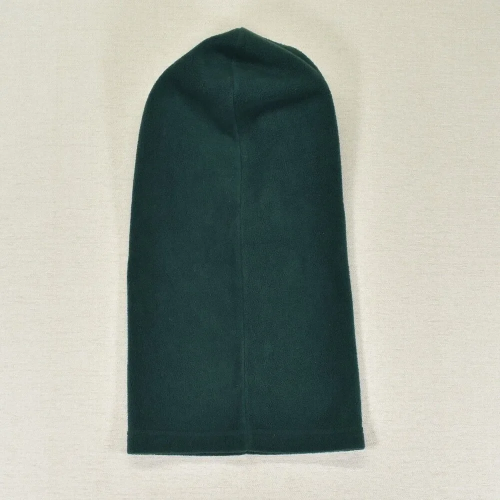 Vintage Fleece Green Balaclava Hunting Hood Neck Gaiter Made In Canada